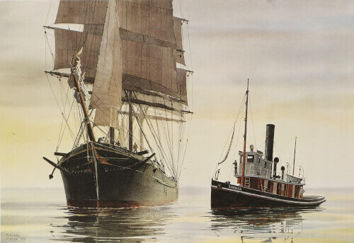 ST. FRANCIS & the steam tug BAHADA