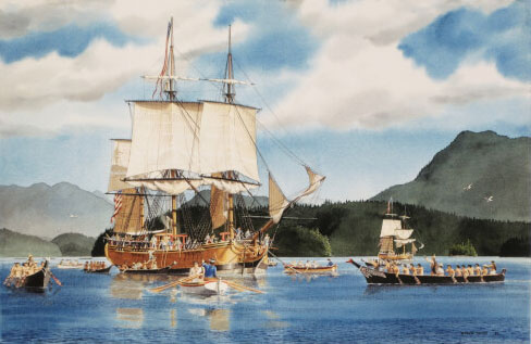 COLUMBIA with LADY WASH. In Clayoquot Sound-1792